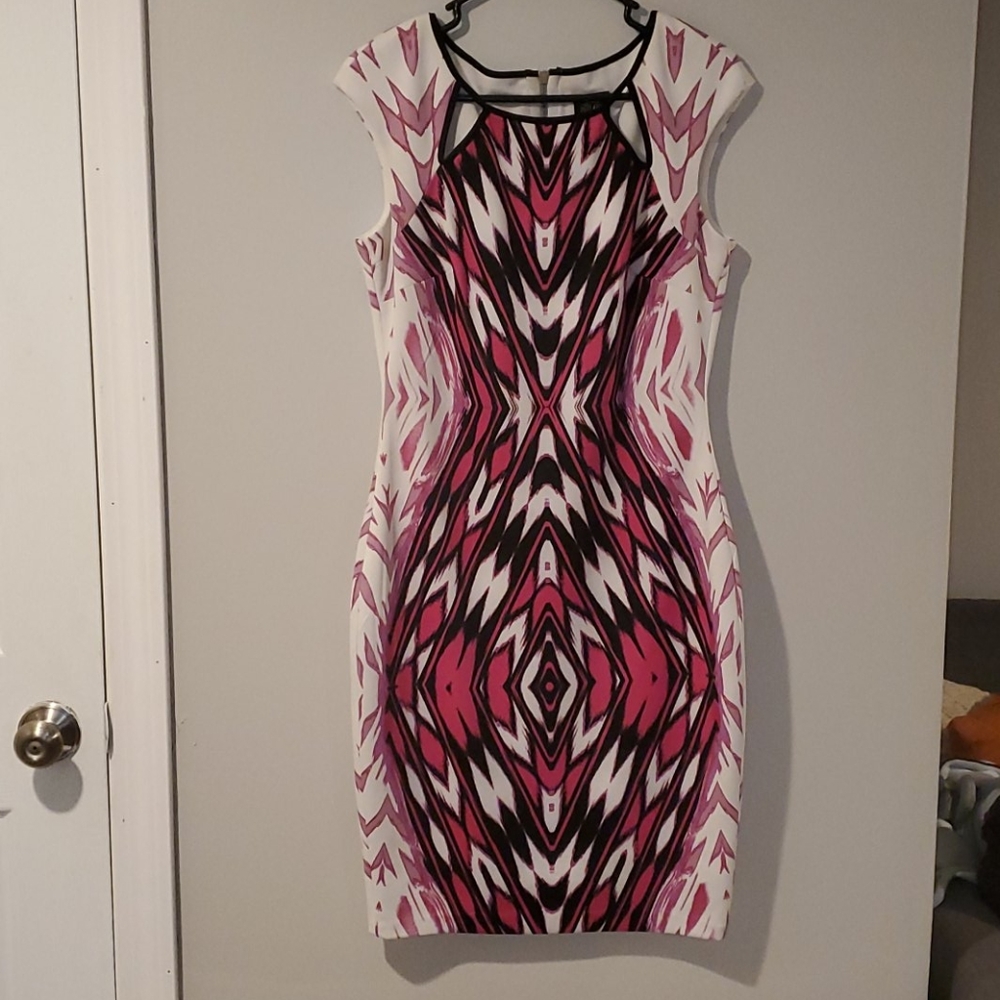 JAX pink amd black dress